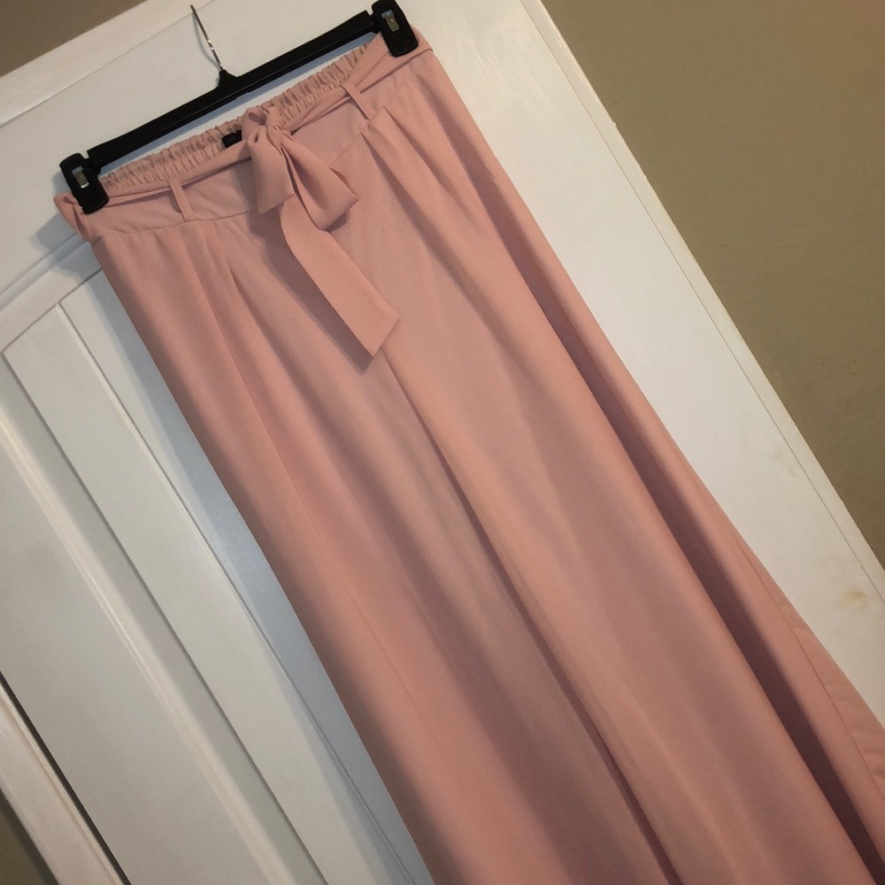 Pink flowy dress pants